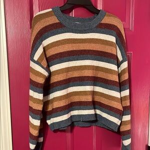 Pink Republic Blue and Brown Crew Neck Sweater
